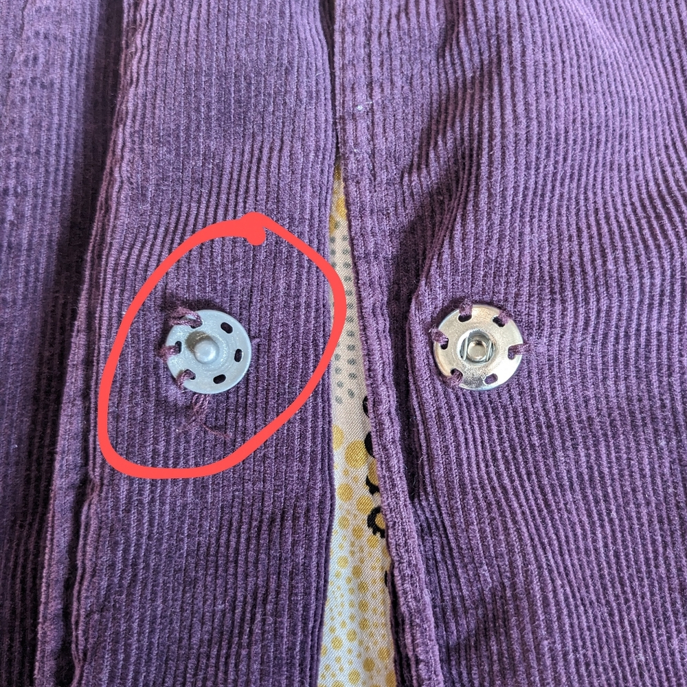 Jolt Vintage Corduroy Medium Length Coat Gorgeous Pattern Lining Size S β¦ - Picture 13 of 14
